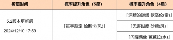 原神5.2下半卡池什么時(shí)間結(jié)束