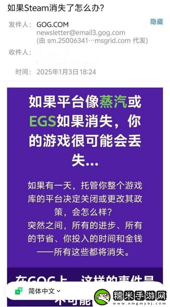 CDPR旗下游戲商店GOG發(fā)推廣郵件